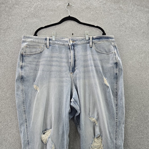 Hollister Women Jeans 20R Blue Denim Ultra High-Rise Mom Distressed 28" Y2K NWT - Picture 5 of 11